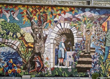 Mosaic-mural of Caprauna - Pian dell'Arma refuge Valle Pennavaire