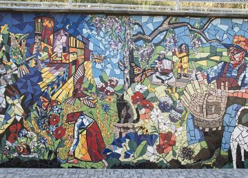 The Caprauna mosaic-mural is a work of art - Pian dell'Arma Refuge