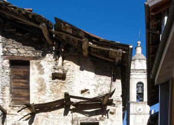 The bell tower of Caprauna in the Ligurian Alps - Pian dell'Arma Shelter